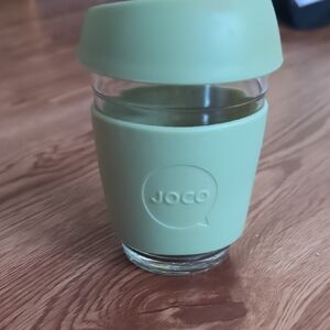 Reusable Glass Coffee Cup - Green